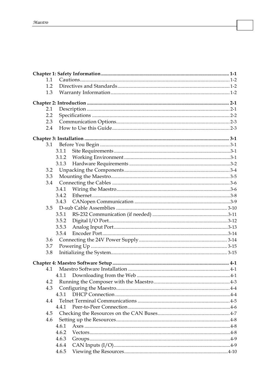 ElmoMC Multi-Axis Motion Controller-Maestro Installation Guide User Manual | Page 3 / 46