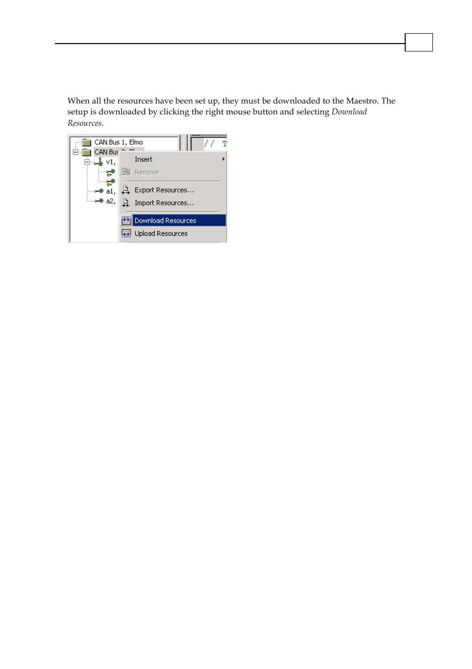 6 downloading the resources to the maestro | ElmoMC Multi-Axis Motion Controller-Maestro Installation Guide User Manual | Page 36 / 46