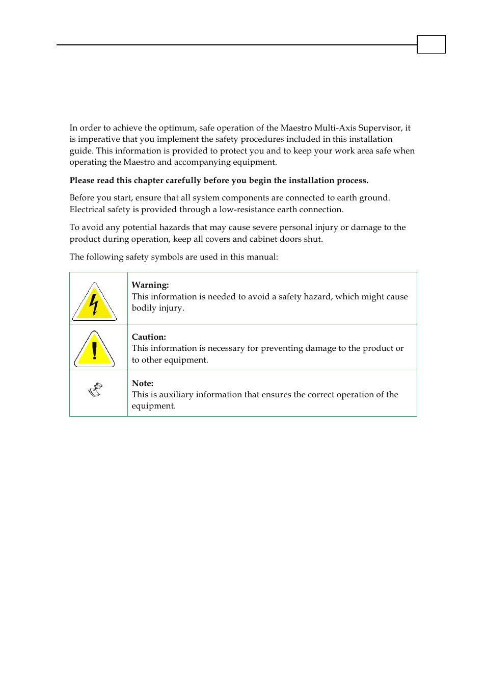 Chapter 1: safety information | ElmoMC Multi-Axis Motion Controller-Maestro Installation Guide User Manual | Page 5 / 46