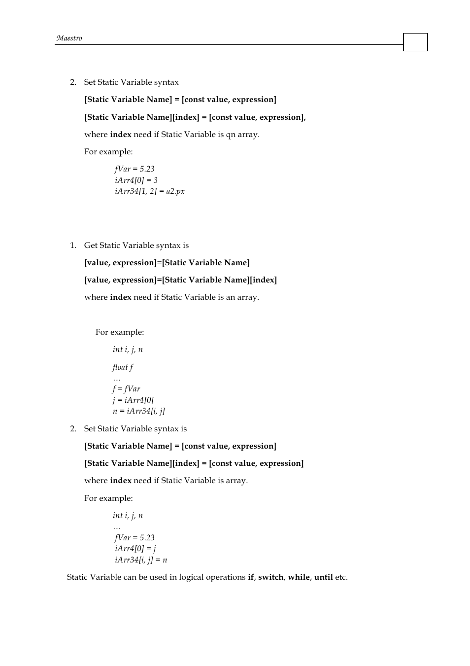 ElmoMC Multi-Axis Motion Controller-Maestro User Manual | Page 104 / 313