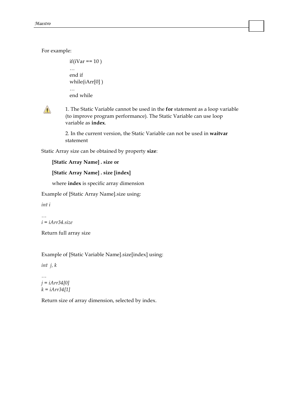 ElmoMC Multi-Axis Motion Controller-Maestro User Manual | Page 105 / 313