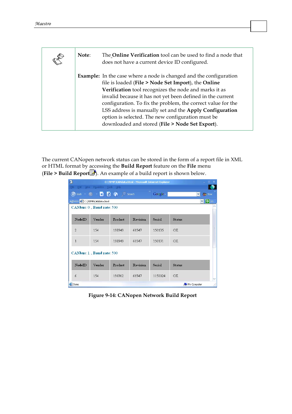 6 configuration status report | ElmoMC Multi-Axis Motion Controller-Maestro User Manual | Page 142 / 313