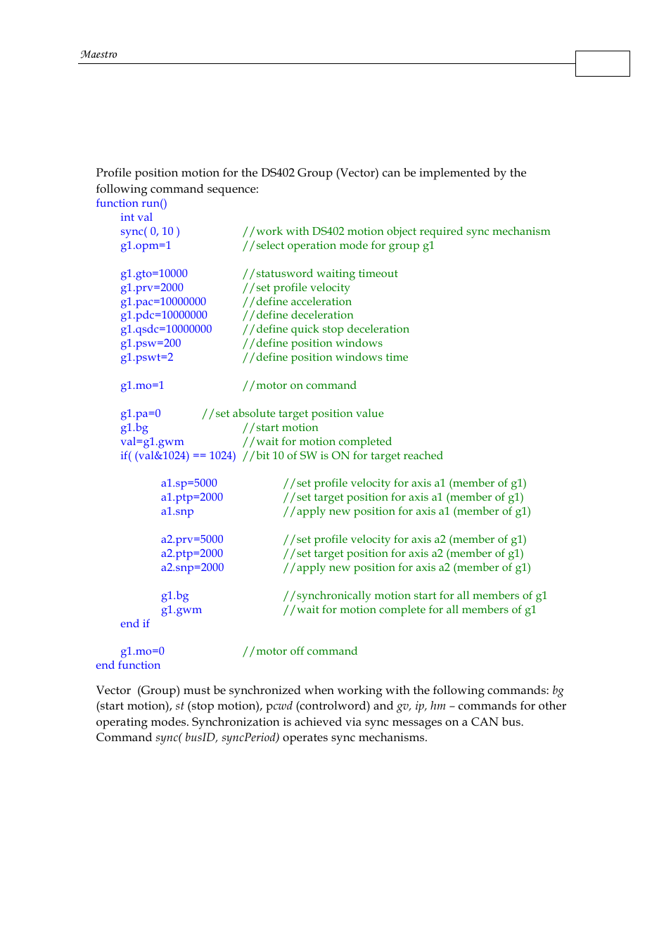 ElmoMC Multi-Axis Motion Controller-Maestro User Manual | Page 162 / 313