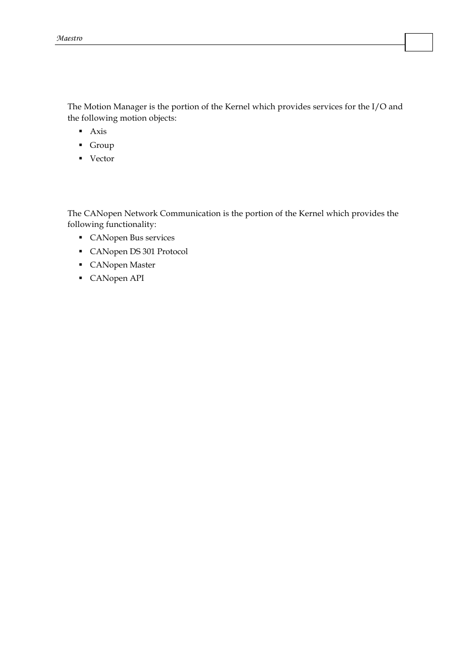 5 motion manager, 6 canopen network communications services | ElmoMC Multi-Axis Motion Controller-Maestro User Manual | Page 17 / 313