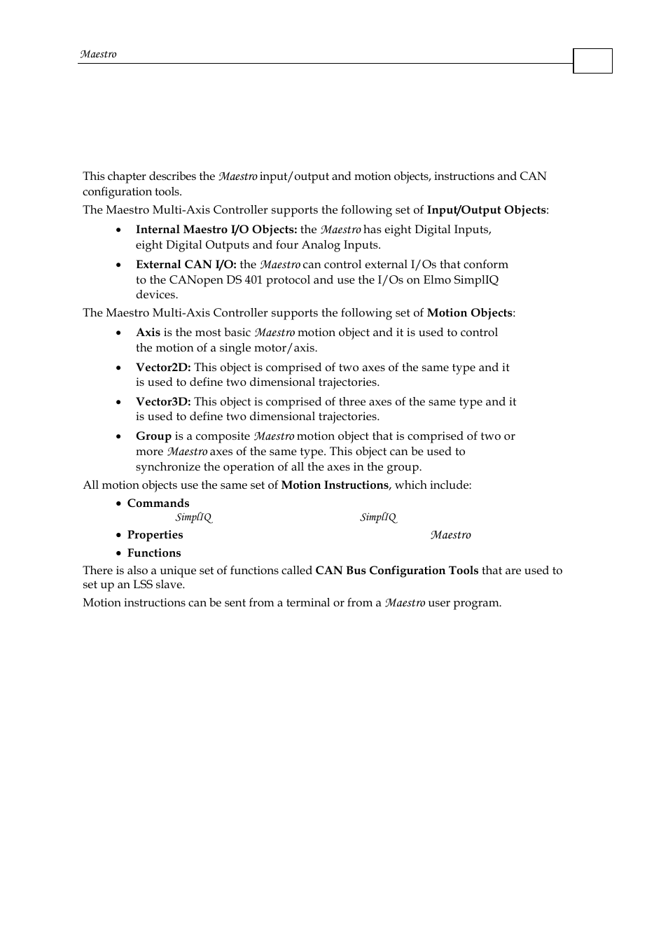 ElmoMC Multi-Axis Motion Controller-Maestro User Manual | Page 20 / 313