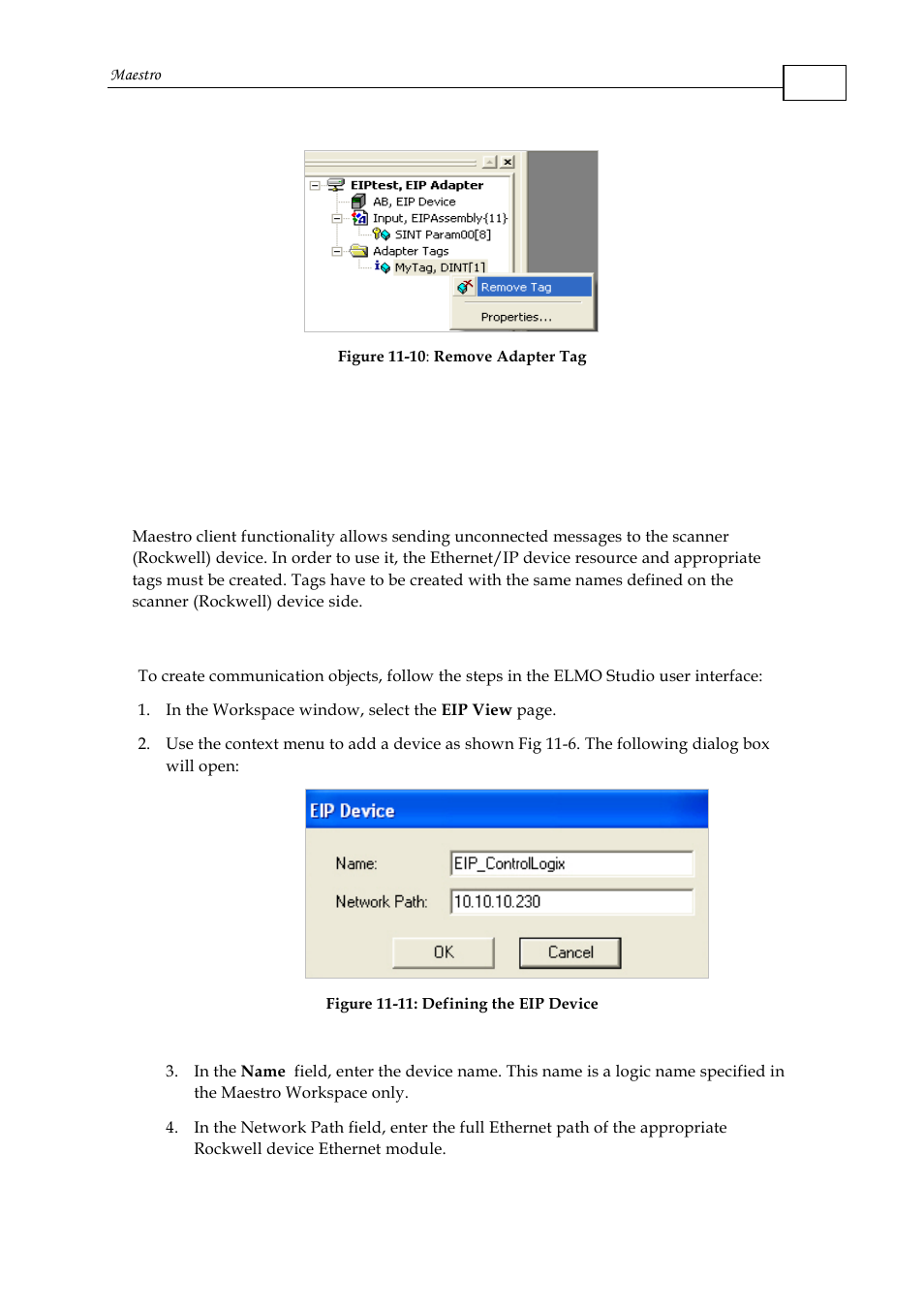 5 ucmm (unconnected) messaging, 1 server (maestro) ucmm (unconnected) messaging, 1 user interface to create communication objects | ElmoMC Multi-Axis Motion Controller-Maestro User Manual | Page 209 / 313