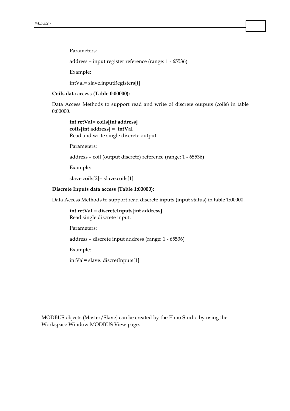 1 elmo studio modbus window | ElmoMC Multi-Axis Motion Controller-Maestro User Manual | Page 233 / 313