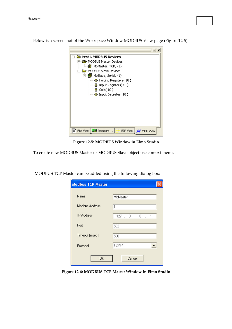 2 modbus tcp master | ElmoMC Multi-Axis Motion Controller-Maestro User Manual | Page 234 / 313