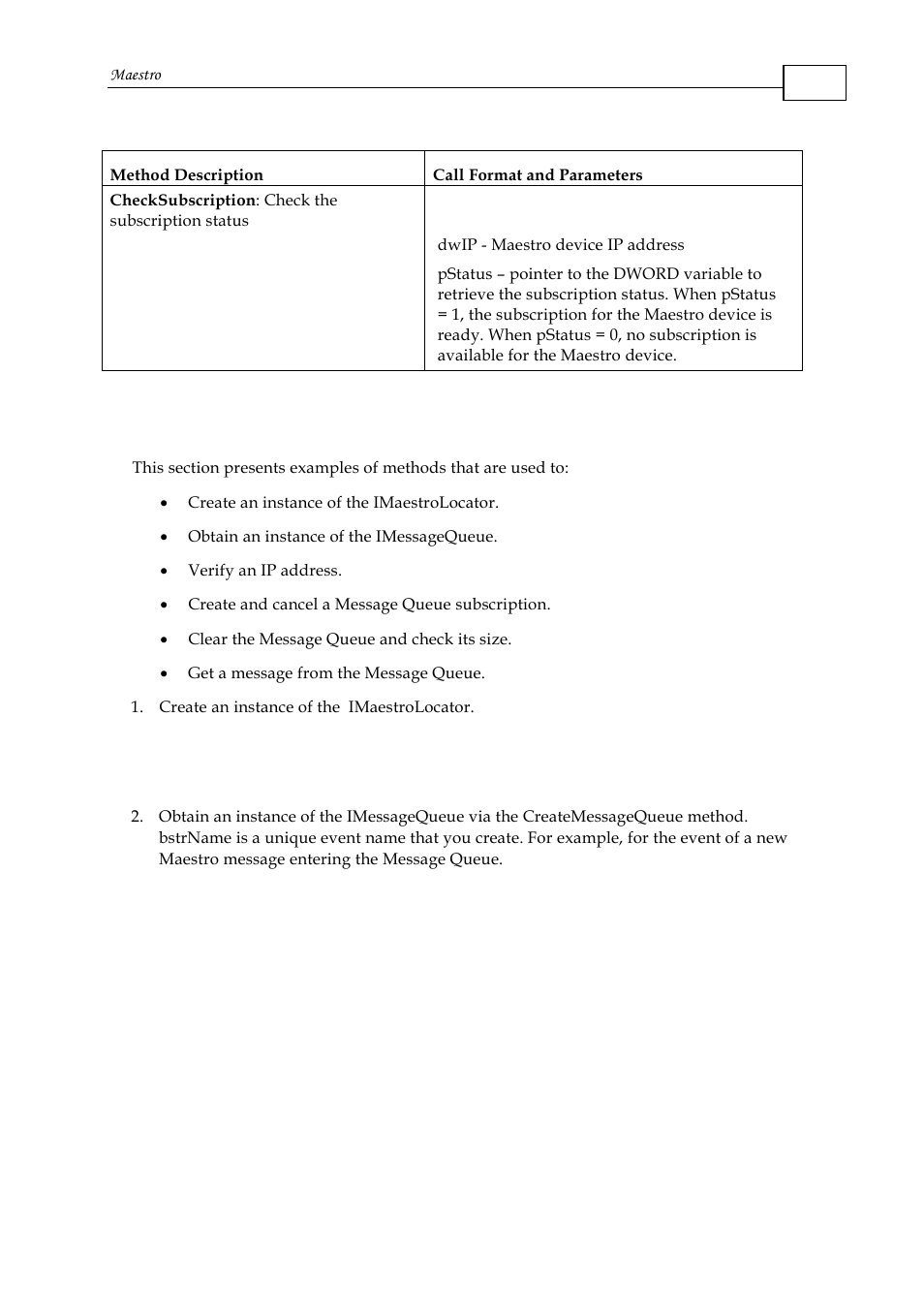 2 using the maestro message queue: examples | ElmoMC Multi-Axis Motion Controller-Maestro User Manual | Page 249 / 313