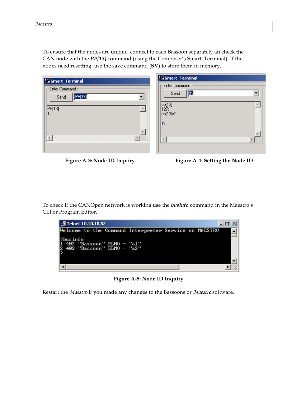 A.2 checking the canopen network | ElmoMC Multi-Axis Motion Controller-Maestro User Manual | Page 252 / 313
