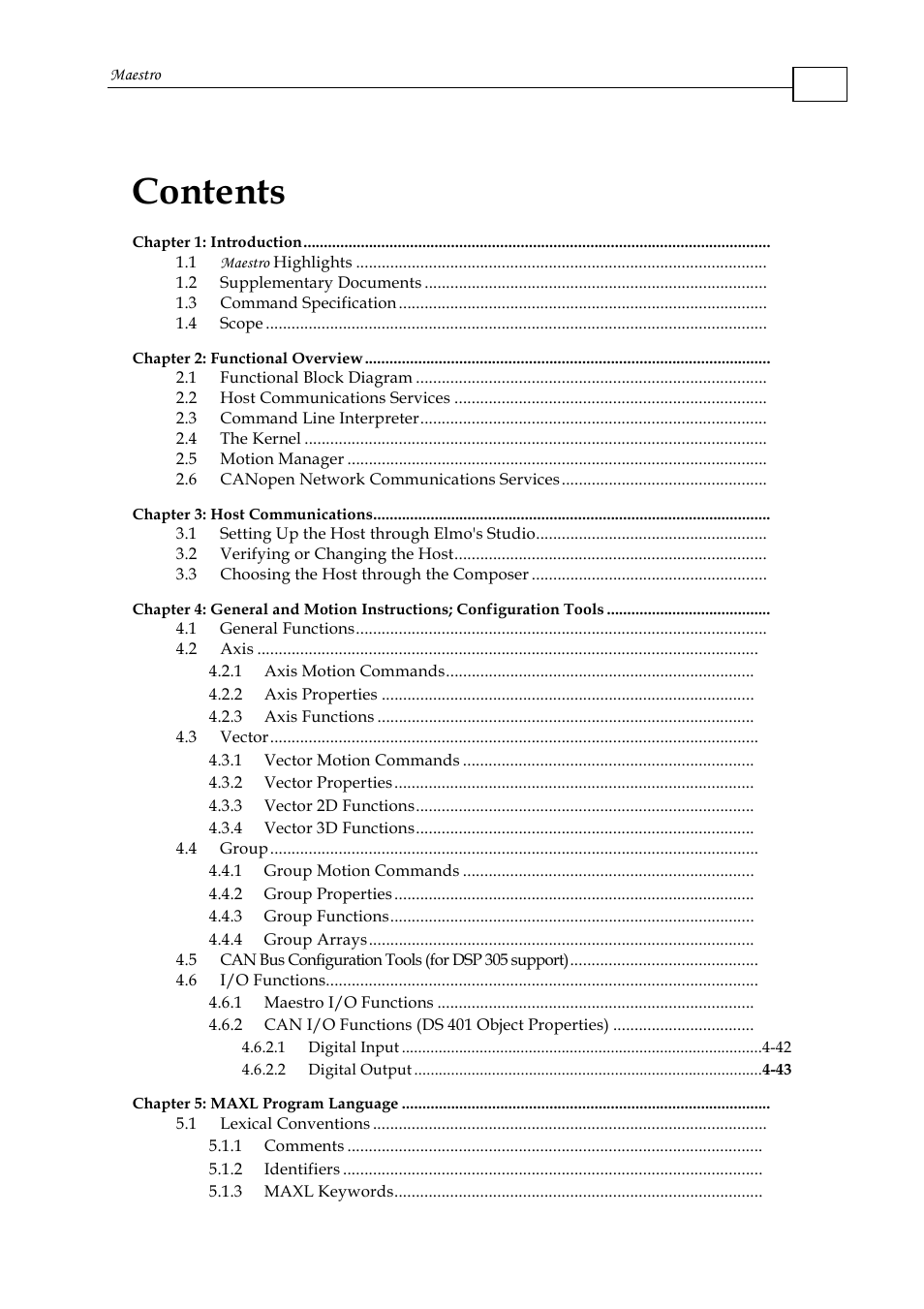 ElmoMC Multi-Axis Motion Controller-Maestro User Manual | Page 3 / 313