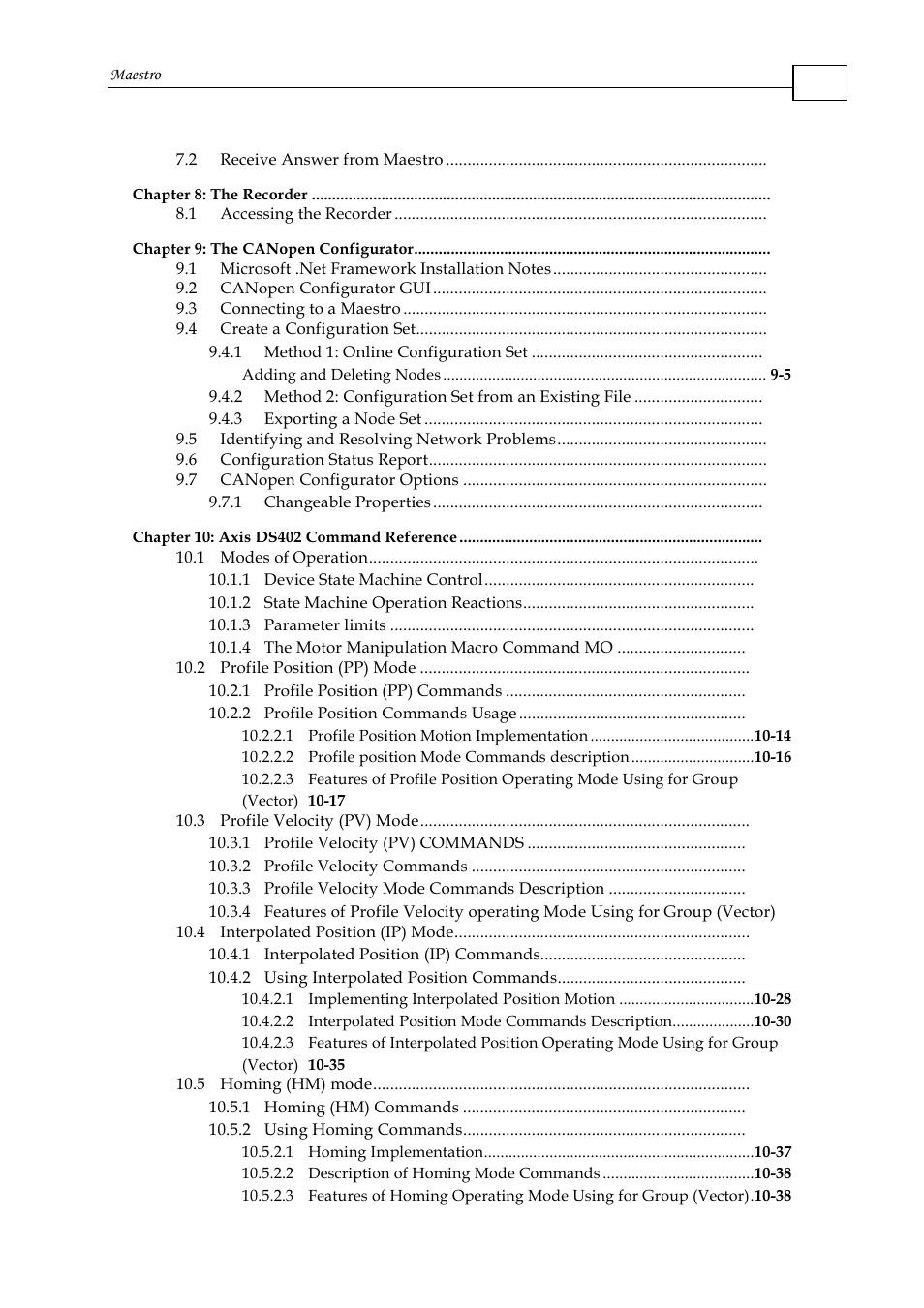 ElmoMC Multi-Axis Motion Controller-Maestro User Manual | Page 6 / 313