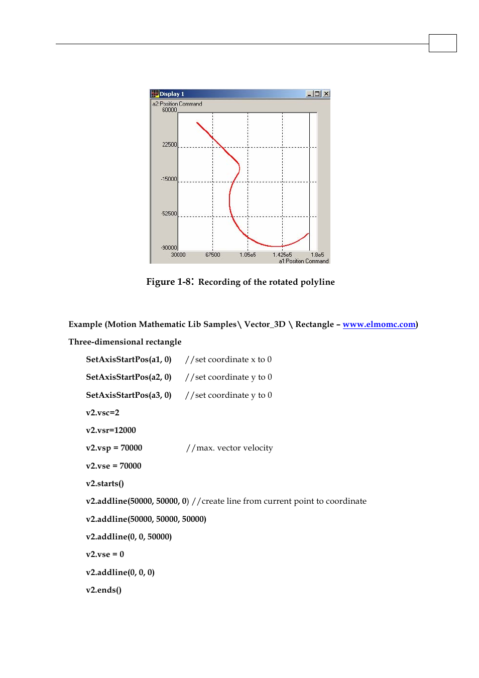 2 examples for the three-dimensional polyline | ElmoMC Multi-Axis Motion Controller-Maestro Motion Control User Manual | Page 17 / 72