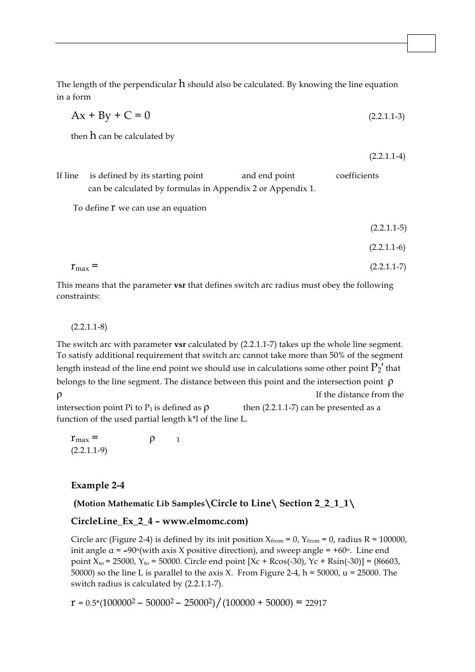 Ax + by + c = 0, H = |ax, C|/(a | A,b,c, R – r), H + r), 2rr + r, 2hr + r, 2r + 2h), Vse) | ElmoMC Multi-Axis Motion Controller-Maestro Motion Control User Manual | Page 30 / 72