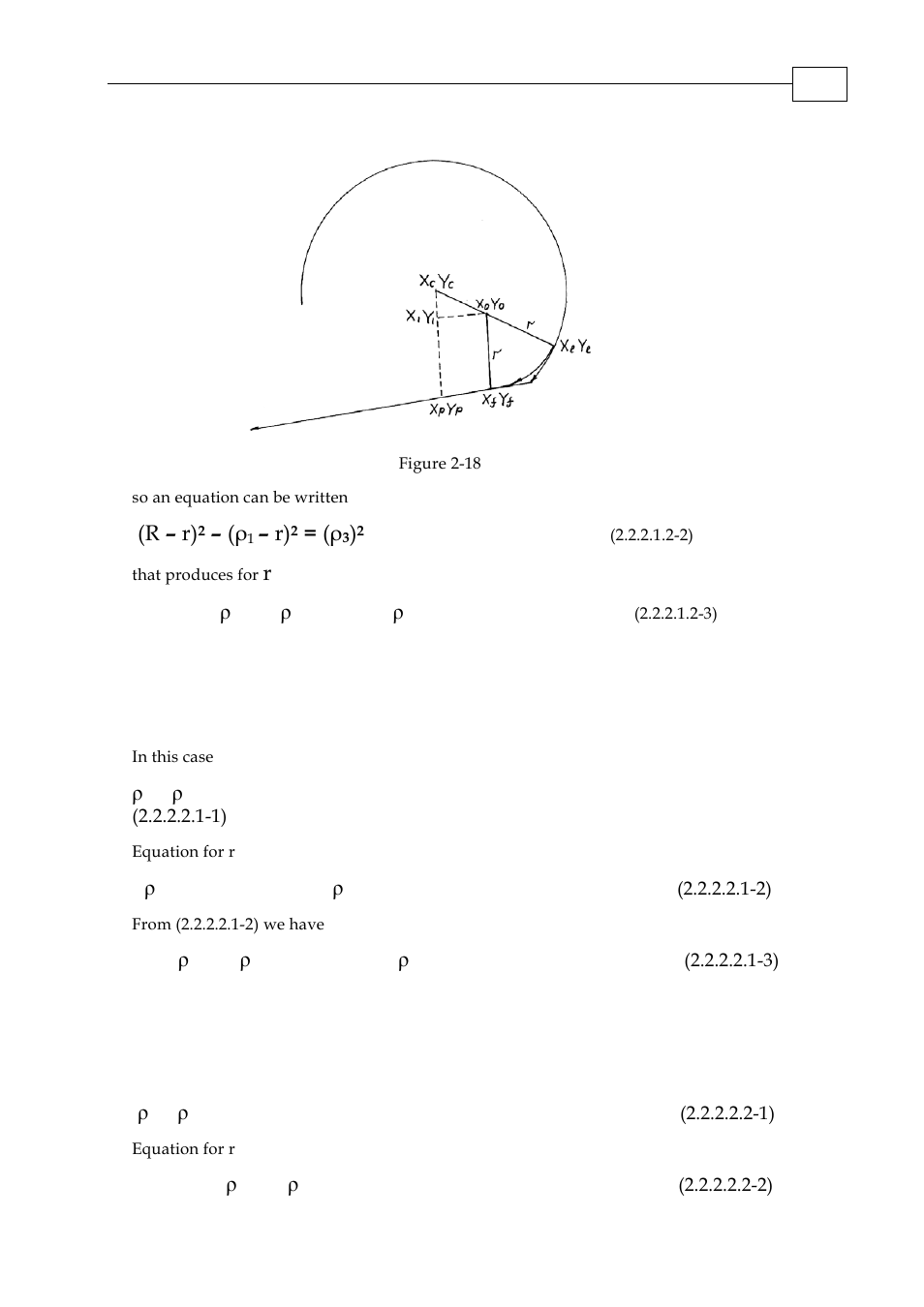 1 line continues outside the circle (figure 2-19), 2 line continues inside the circle (figure 2-20), R – r) | Rr = [r, 2r – 2ρ, Ρ[(x, Xi,yi)] + d, R + r), R = [(ρ, Xi,yi)] – d | ElmoMC Multi-Axis Motion Controller-Maestro Motion Control User Manual | Page 43 / 72
