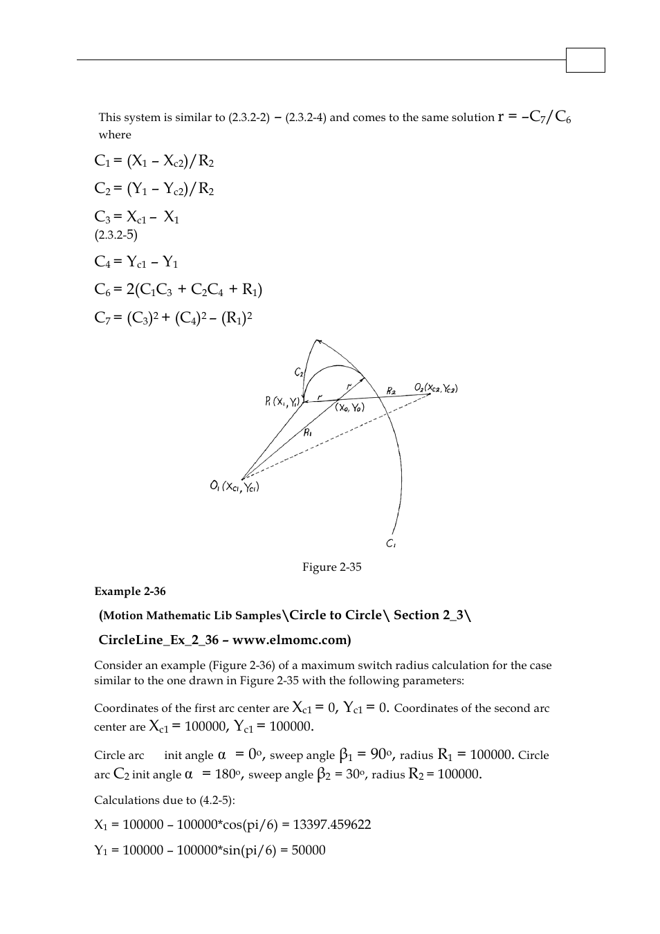 R = –c | ElmoMC Multi-Axis Motion Controller-Maestro Motion Control User Manual | Page 61 / 72