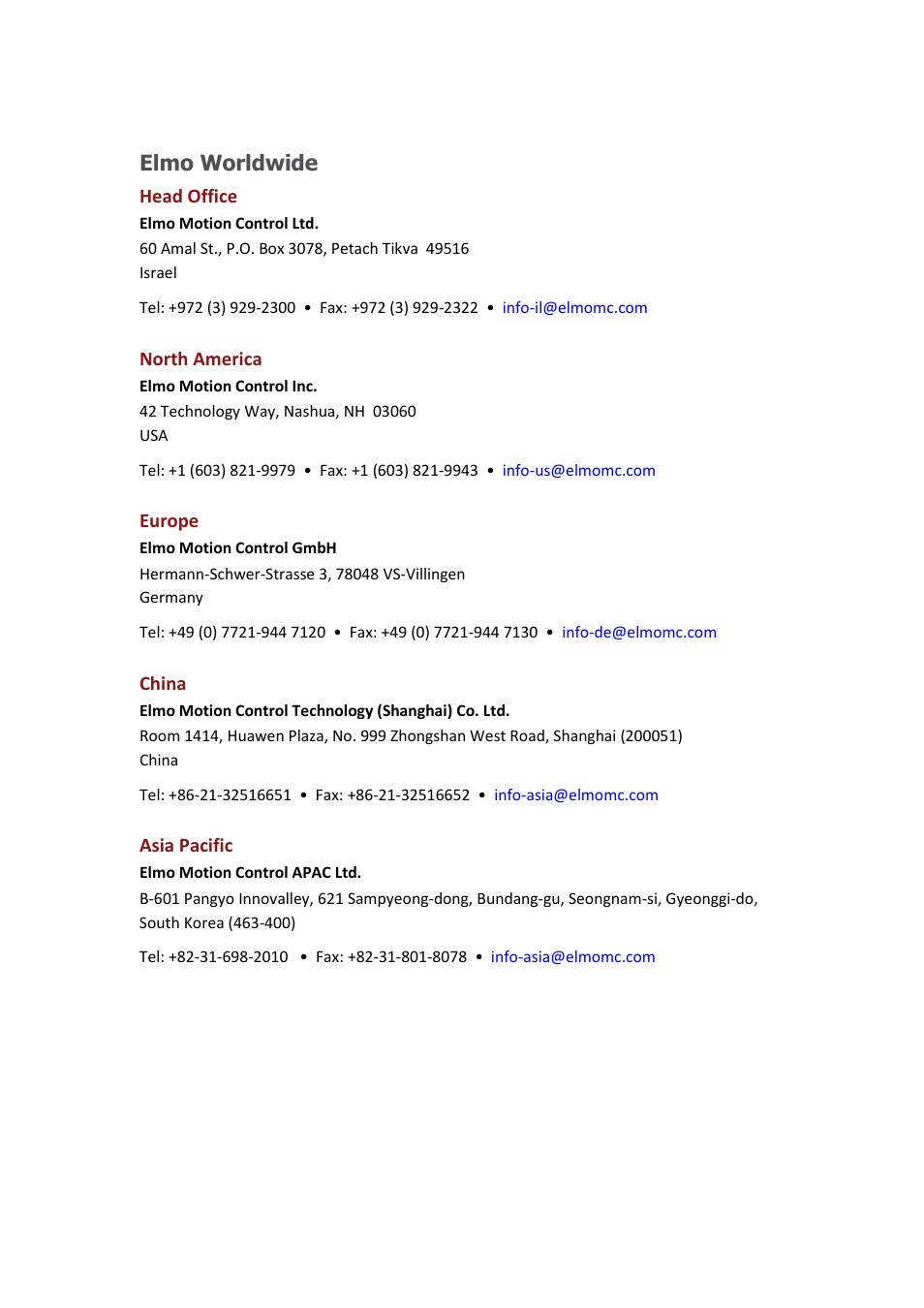 Elmo worldwide | ElmoMC ExtrIQ Digital Servo Drives-Falcon User Manual | Page 4 / 73