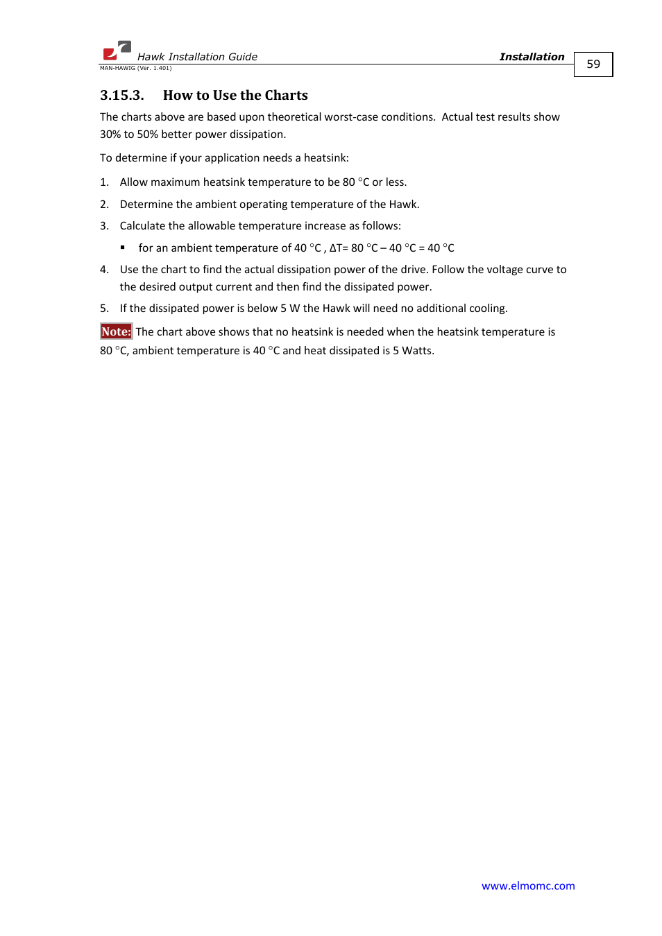 How to use the charts | ElmoMC ExtrIQ Digital Servo Drives-Hawk User Manual | Page 59 / 80