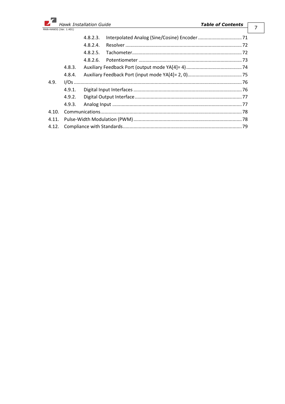 ElmoMC ExtrIQ Digital Servo Drives-Hawk User Manual | Page 7 / 80