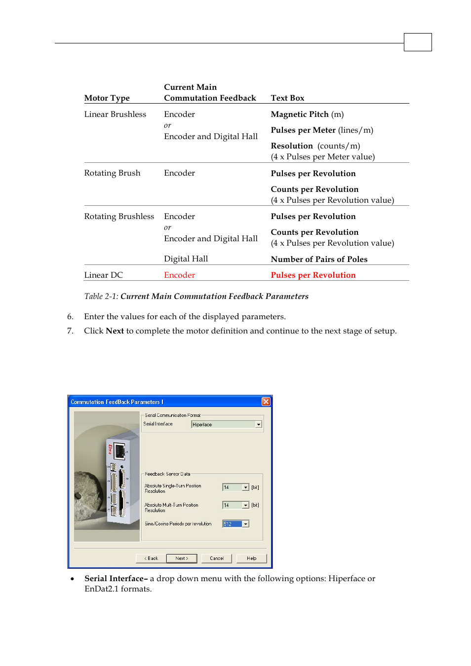 5 user interface for absolute feedback, 1 rotation motors- heidenhain and stegmann | ElmoMC SimplIQ Servo Drives Composer User Manual User Manual | Page 16 / 101