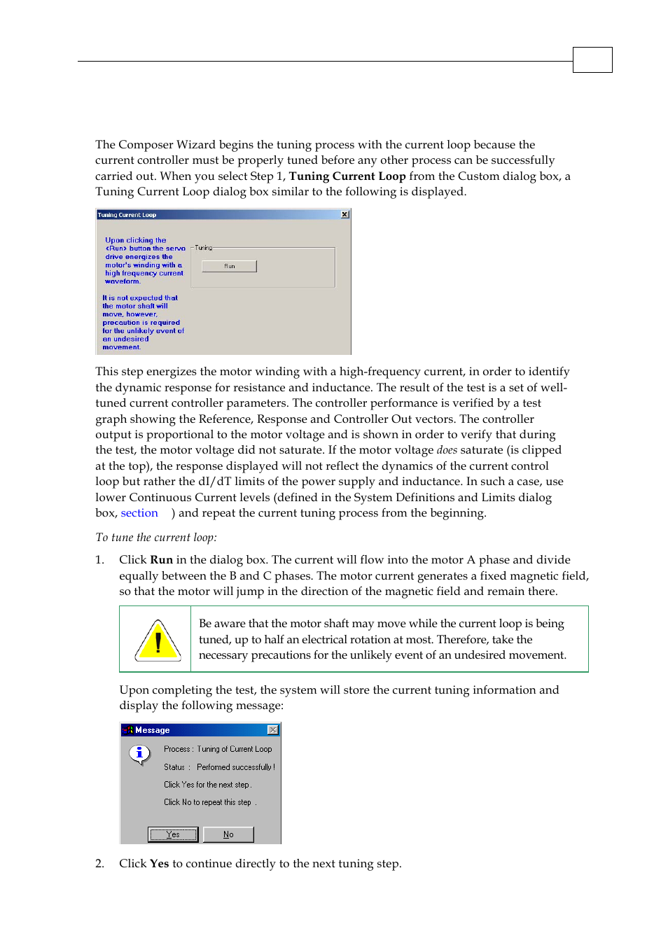 7 tuning the current loop | ElmoMC SimplIQ Servo Drives Composer User Manual User Manual | Page 24 / 101