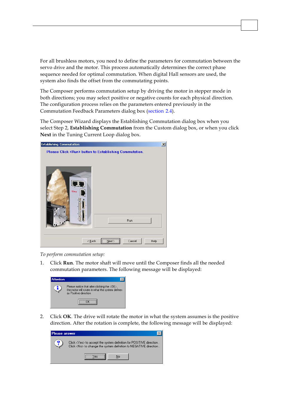 8 configuring commutation | ElmoMC SimplIQ Servo Drives Composer User Manual User Manual | Page 25 / 101