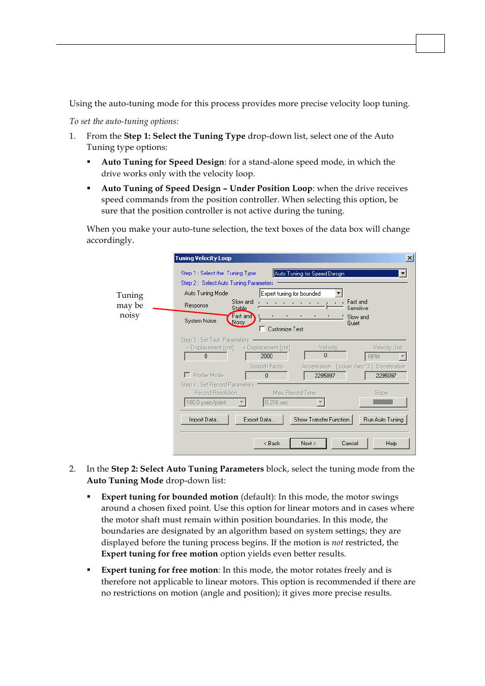 2 automatically tuning the velocity loop | ElmoMC SimplIQ Servo Drives Composer User Manual User Manual | Page 29 / 101