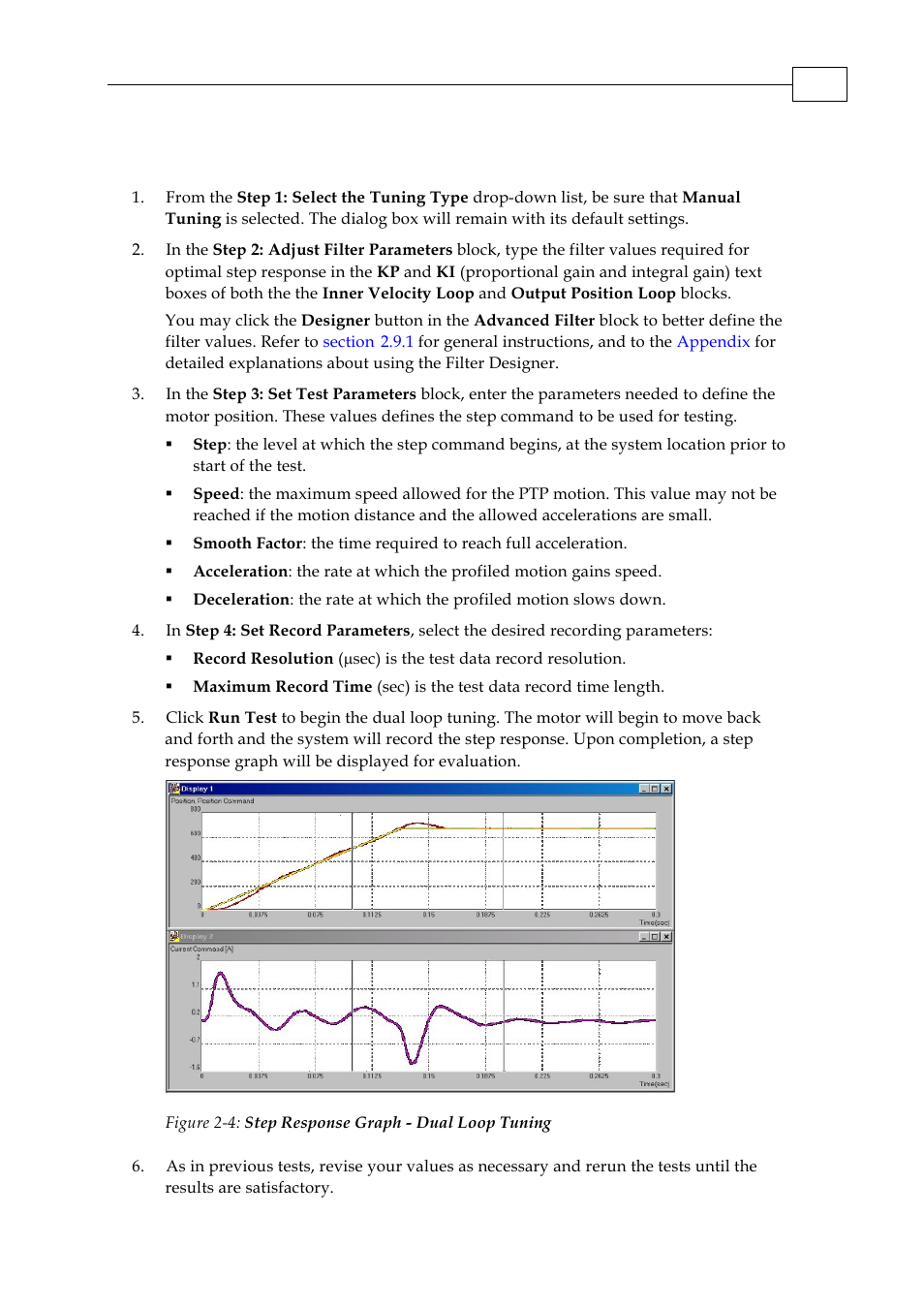 1 manually tuning the dual loop | ElmoMC SimplIQ Servo Drives Composer User Manual User Manual | Page 42 / 101