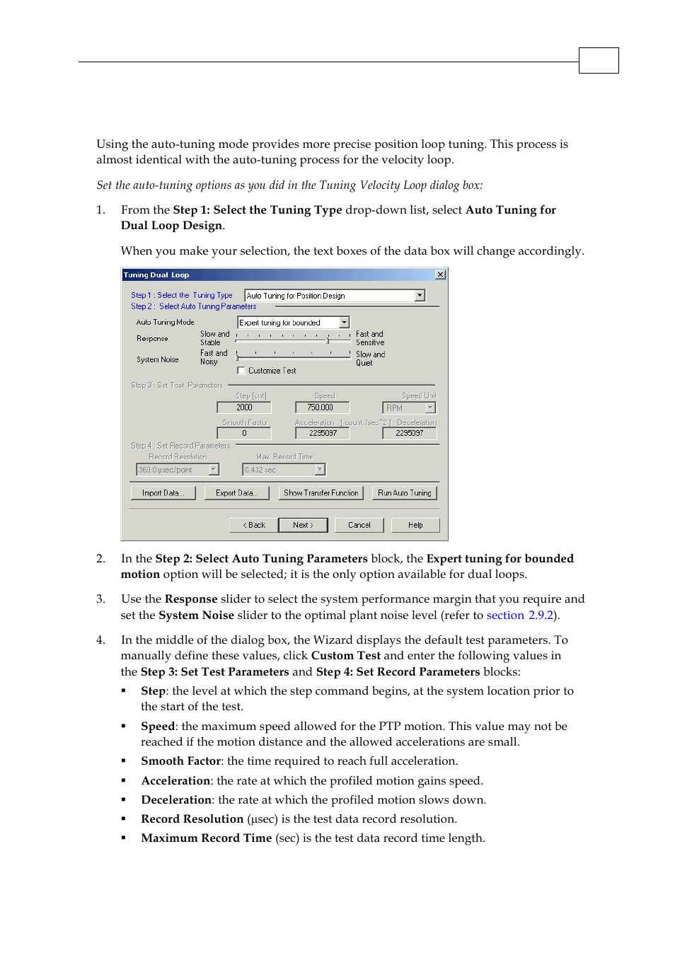 2 automatically tuning the dual loop | ElmoMC SimplIQ Servo Drives Composer User Manual User Manual | Page 43 / 101