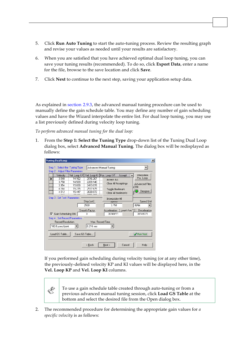 3 performing advanced manual tuning - dual loop | ElmoMC SimplIQ Servo Drives Composer User Manual User Manual | Page 44 / 101