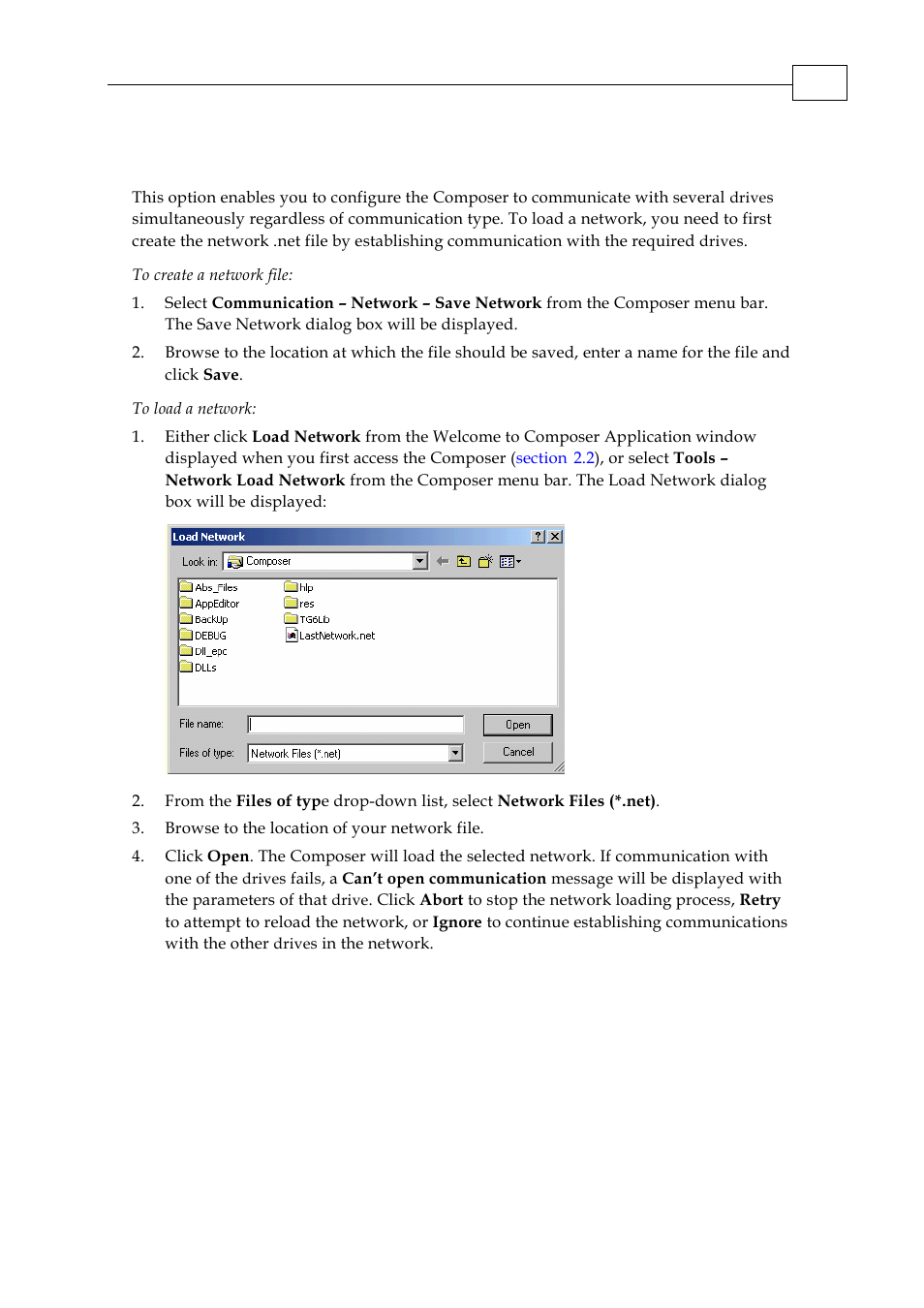 3 loading the network | ElmoMC SimplIQ Servo Drives Composer User Manual User Manual | Page 50 / 101