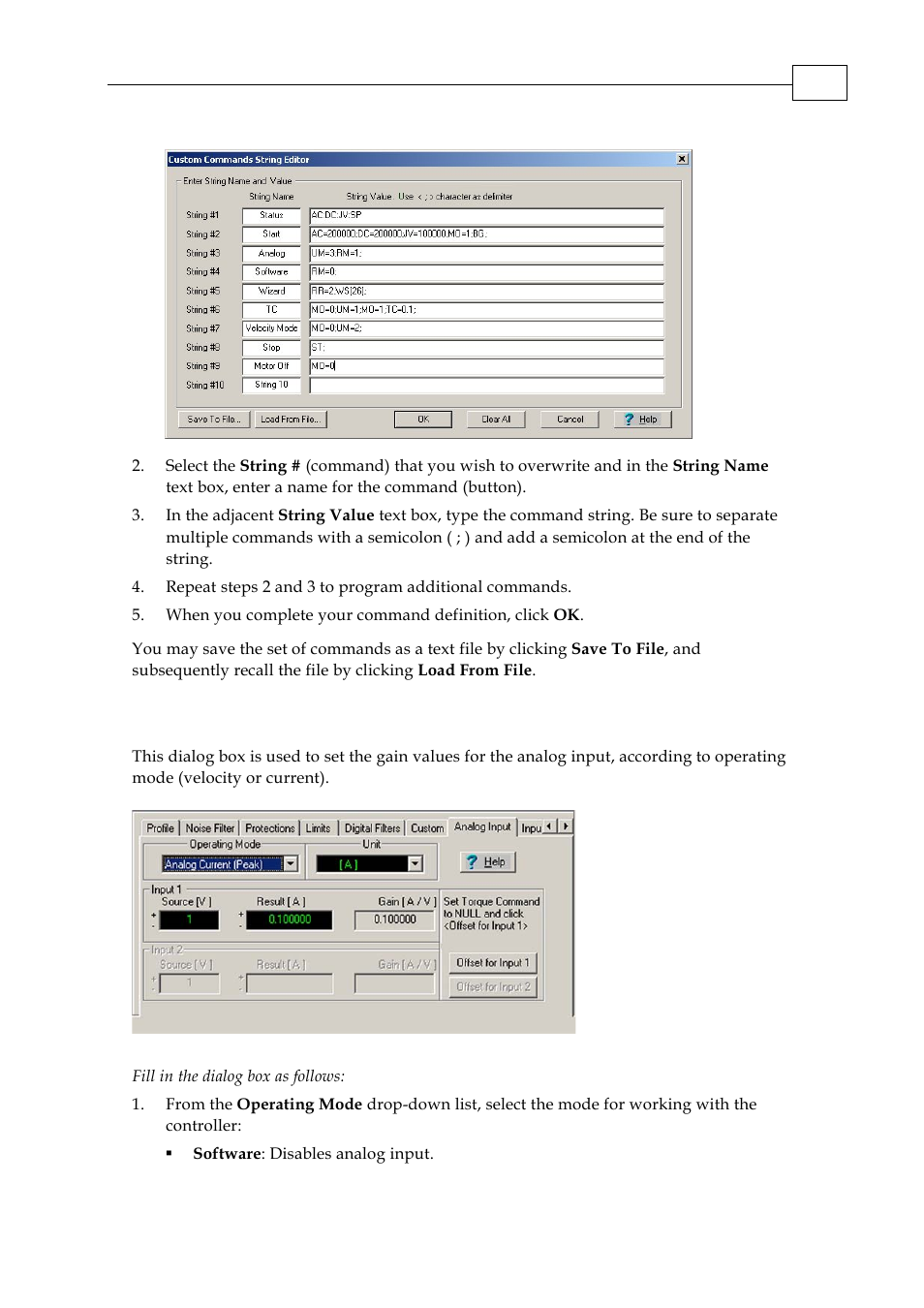 7 analog input dialog box | ElmoMC SimplIQ Servo Drives Composer User Manual User Manual | Page 65 / 101