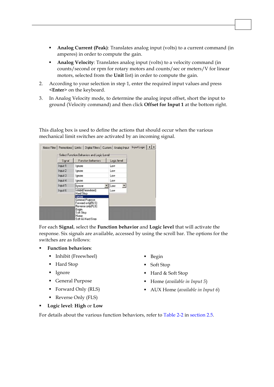 8 input logic dialog box | ElmoMC SimplIQ Servo Drives Composer User Manual User Manual | Page 66 / 101
