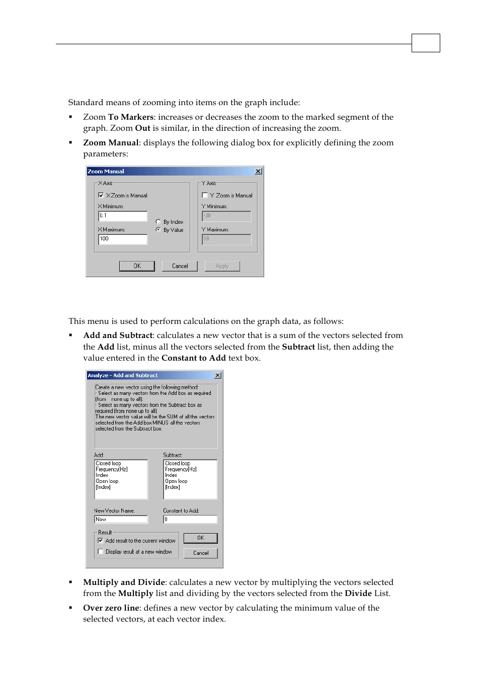 3 zoom menu, 4 analyze menu | ElmoMC SimplIQ Servo Drives Composer User Manual User Manual | Page 71 / 101