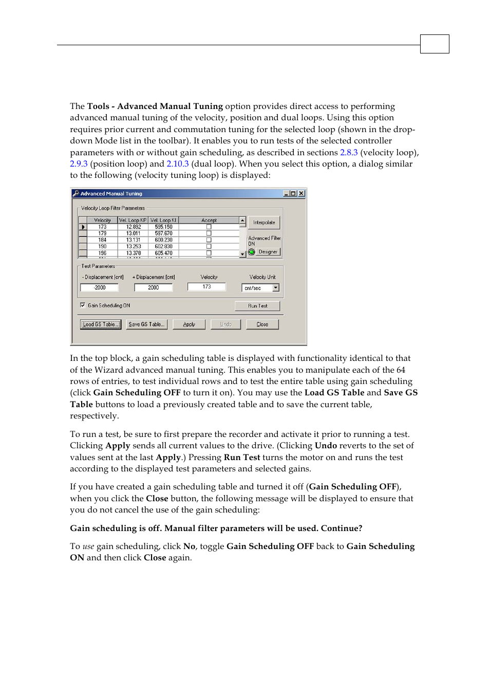 9 advanced manual tuning | ElmoMC SimplIQ Servo Drives Composer User Manual User Manual | Page 78 / 101