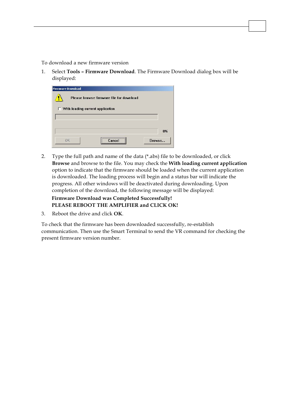 10 downloading firmware | ElmoMC SimplIQ Servo Drives Composer User Manual User Manual | Page 79 / 101