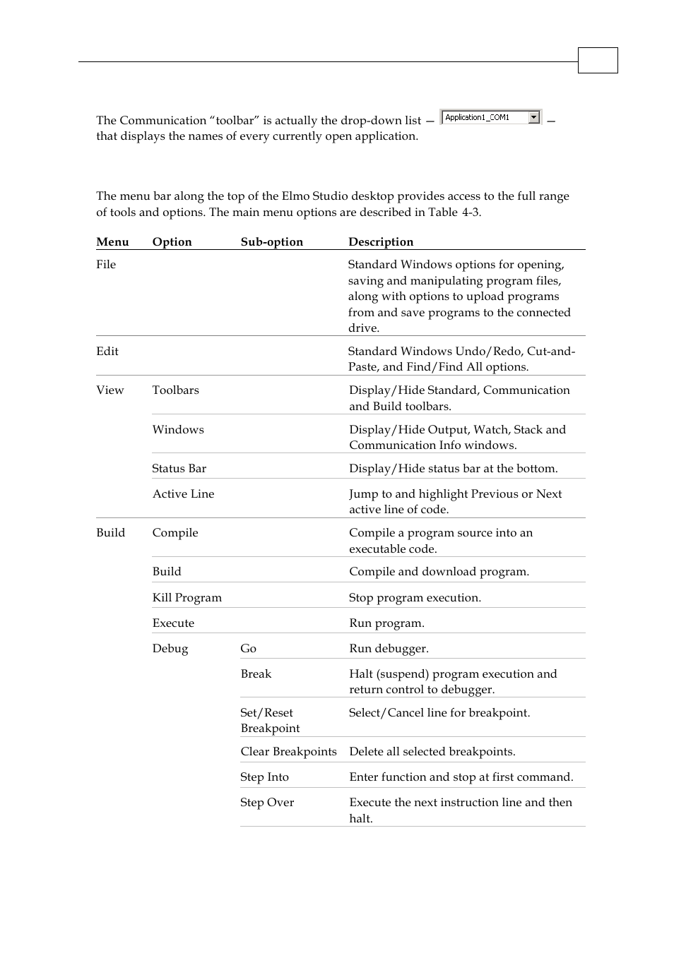3 the menu bar | ElmoMC SimplIQ Servo Drives Composer User Manual User Manual | Page 83 / 101