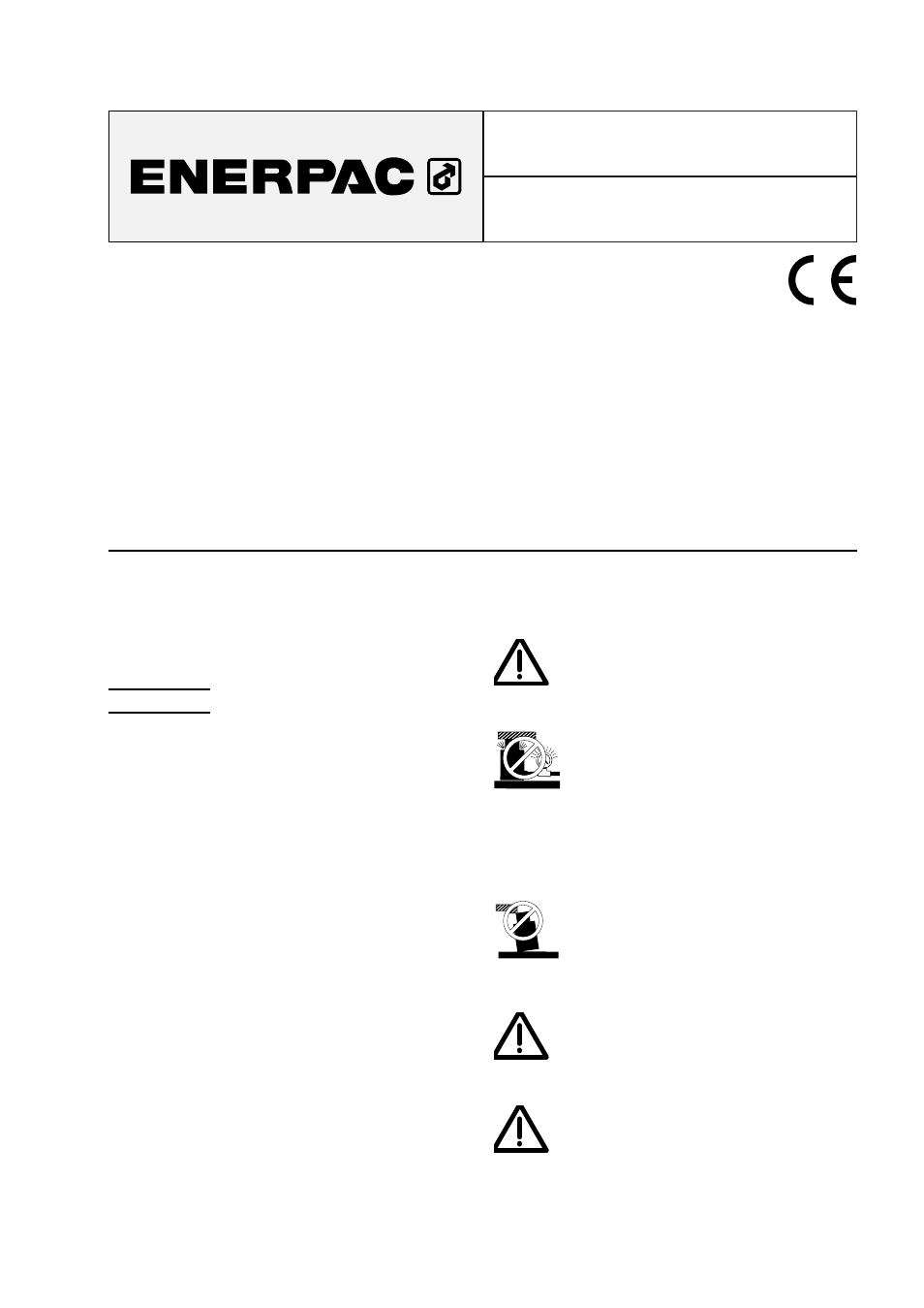 Enerpac SOH-Series User Manual | 20 pages