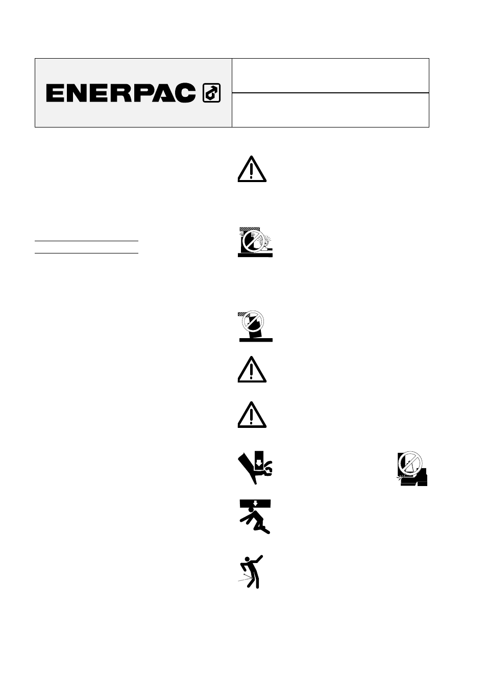 Gebruikershandleiding | Enerpac SOH-Series User Manual | Page 16 / 20