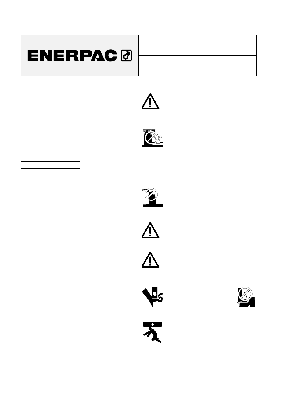 Notice d’emploi | Enerpac SOH-Series User Manual | Page 4 / 20