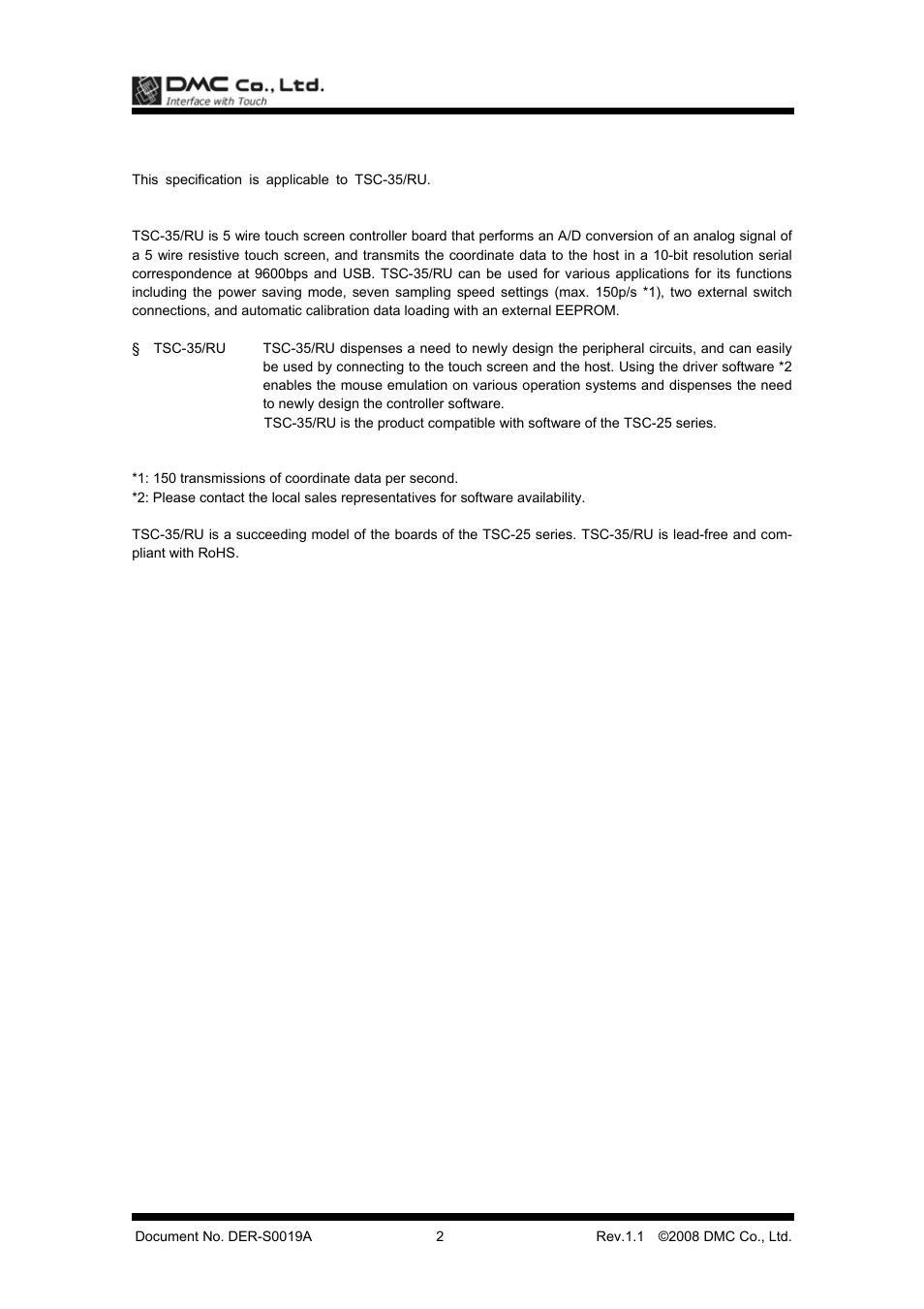 DMC TSC-35/RU User Manual | Page 3 / 13