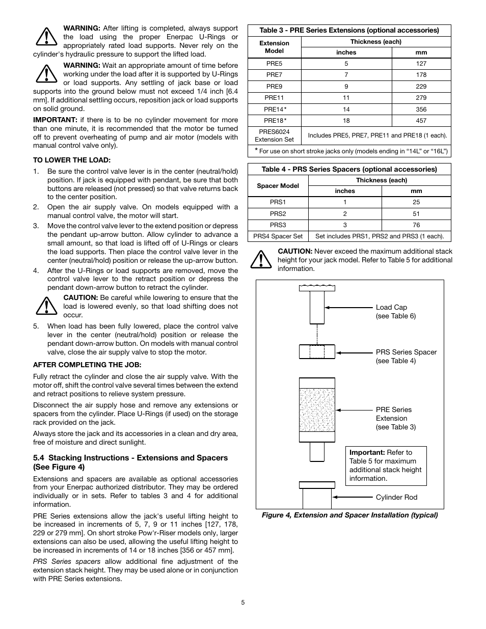 Enerpac PR-Series Air User Manual | Page 5 / 24