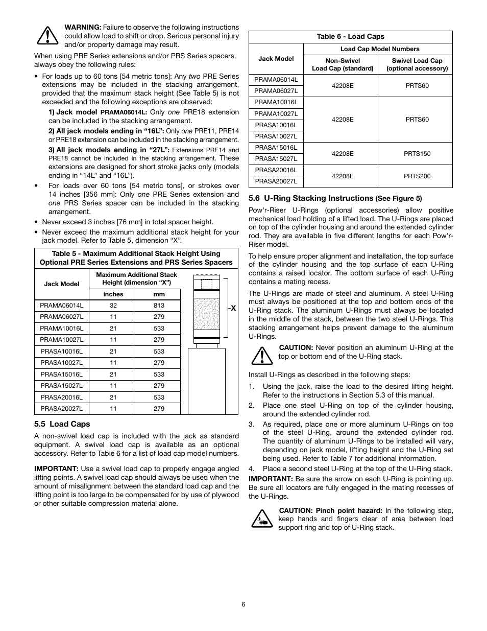 Enerpac PR-Series Air User Manual | Page 6 / 24