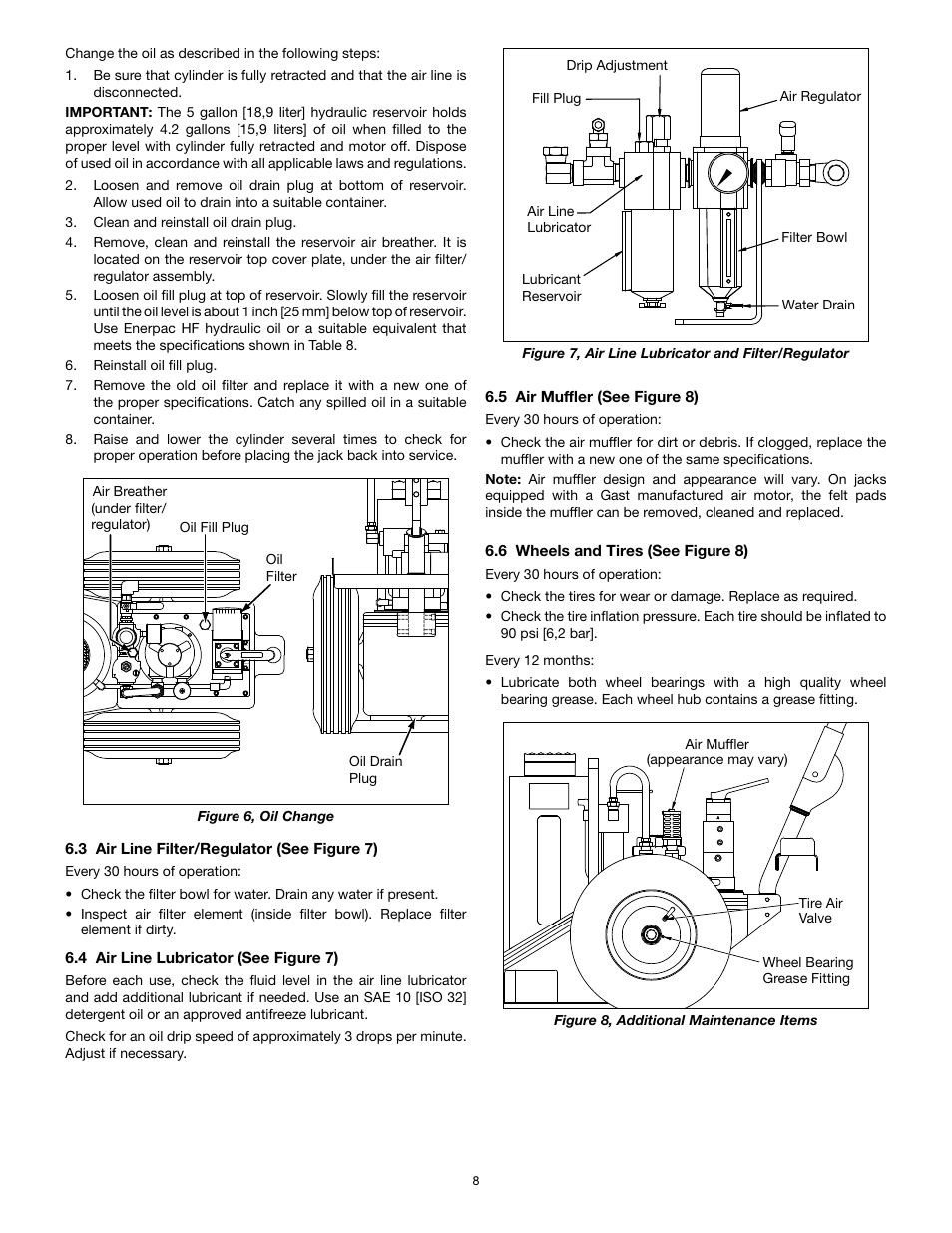Enerpac PR-Series Air User Manual | Page 8 / 24