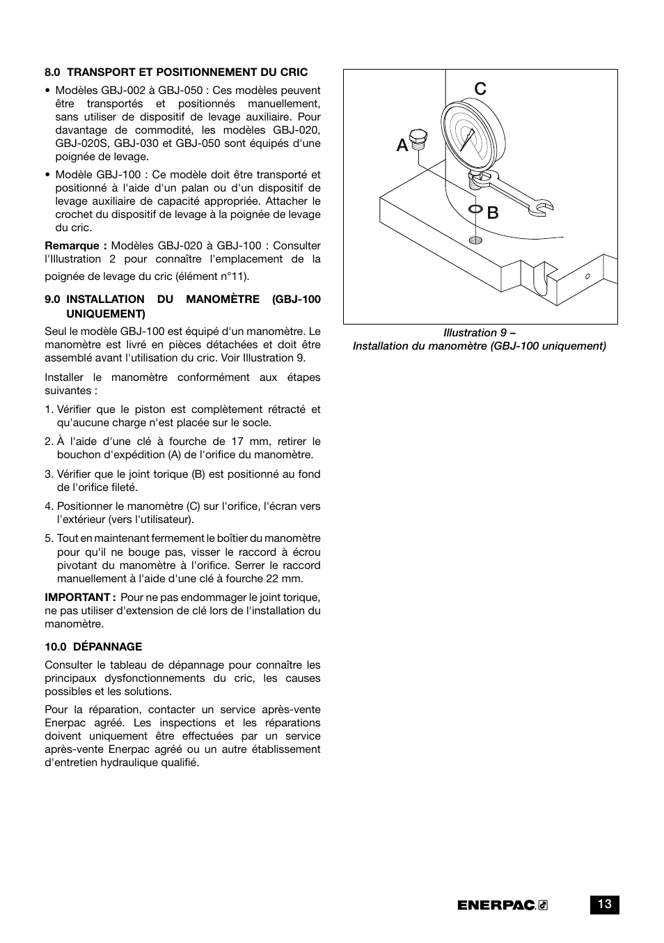 Ac b | Enerpac GBJ-Series User Manual | Page 13 / 88