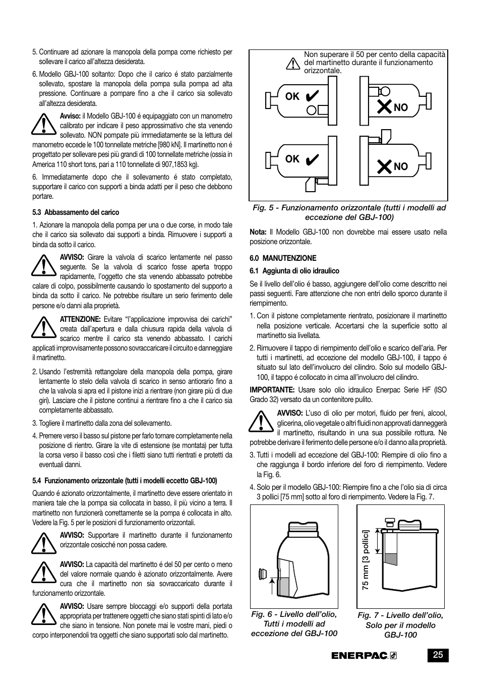 Ok no no | Enerpac GBJ-Series User Manual | Page 25 / 88