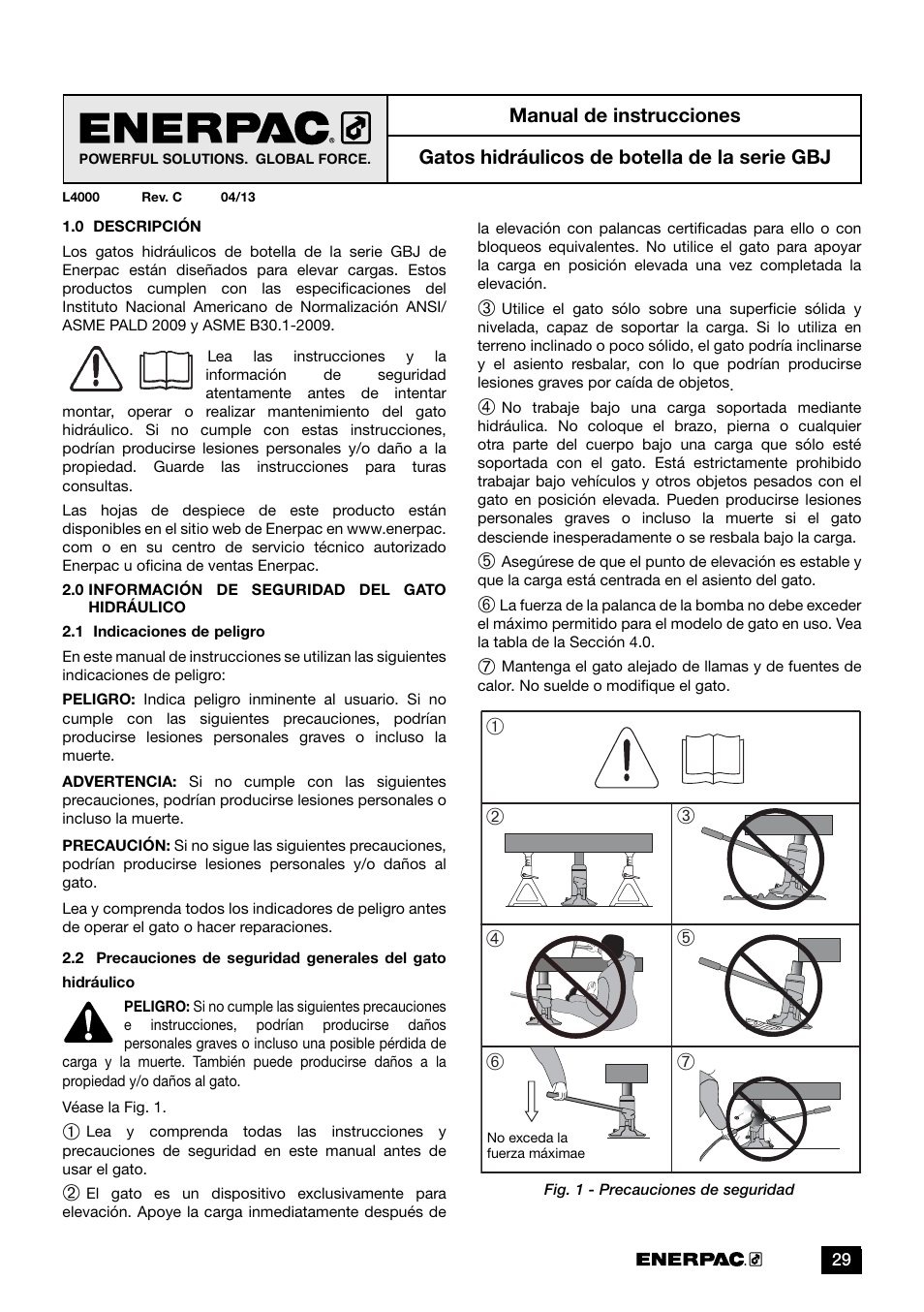 Enerpac GBJ-Series User Manual | Page 29 / 88