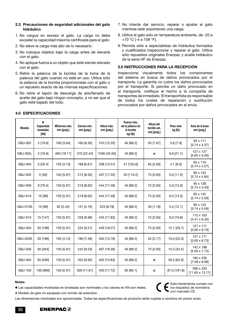 Enerpac GBJ-Series User Manual | Page 30 / 88