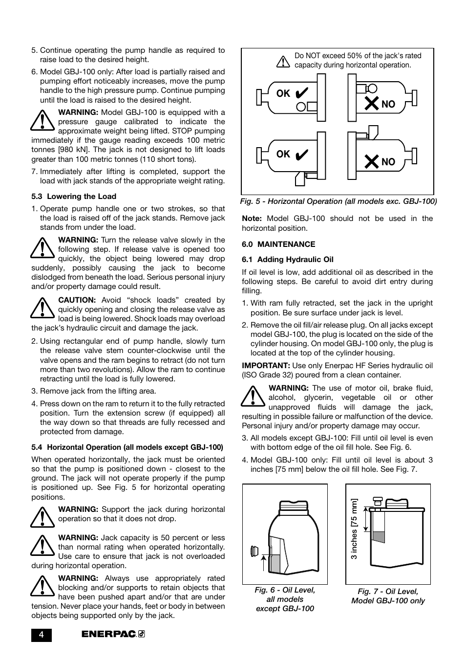 Ok no no | Enerpac GBJ-Series User Manual | Page 4 / 88