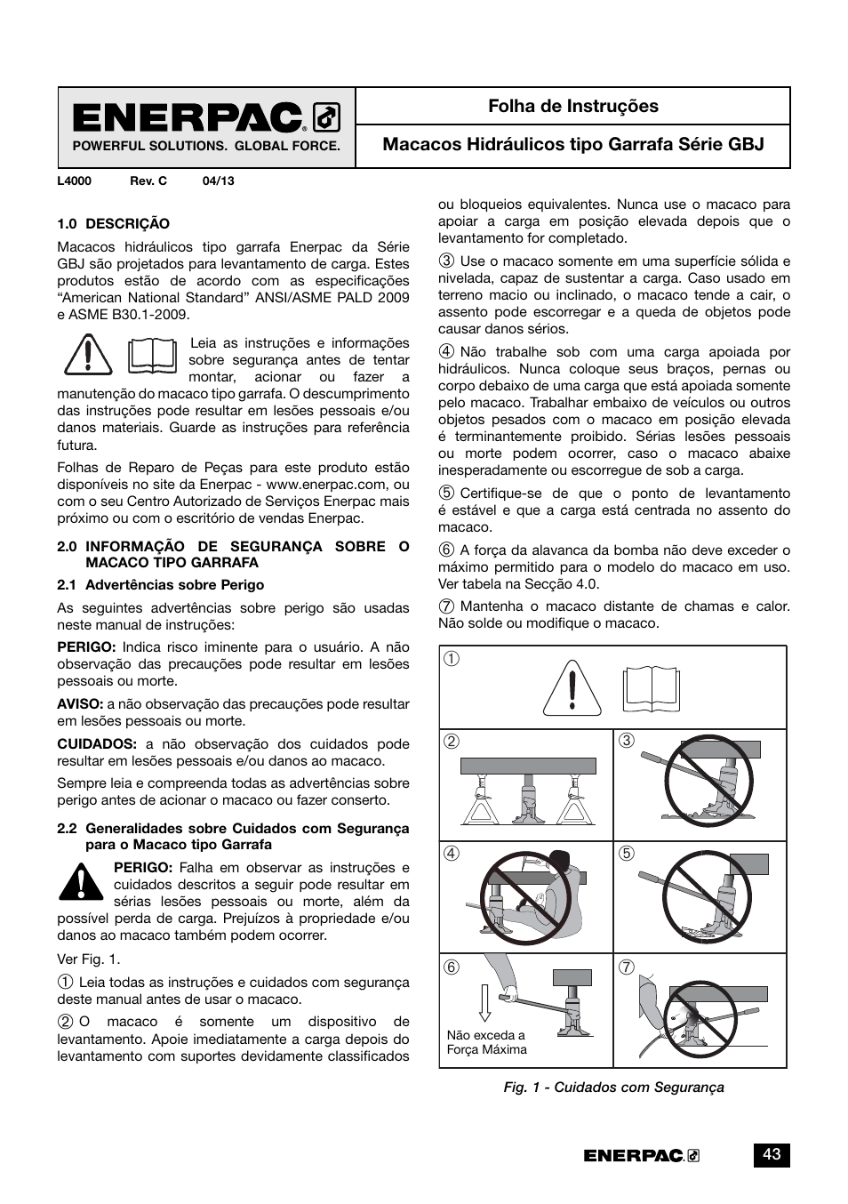 Enerpac GBJ-Series User Manual | Page 43 / 88